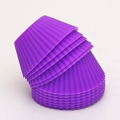 Silicone Reusable Cupcake Molds, 12-Pack by HitMyNeed