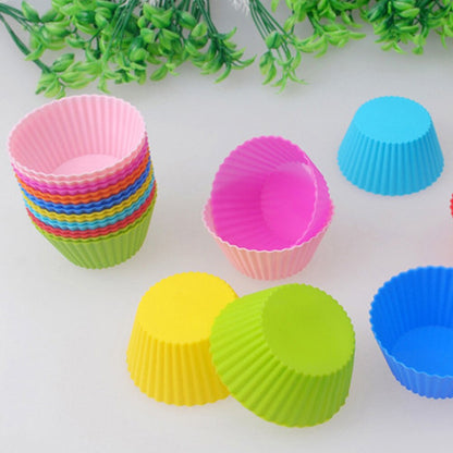 Silicone Reusable Cupcake Molds, 12-Pack by HitMyNeed