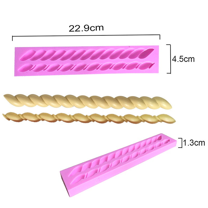 Silicone Rope Fondant Mold for Cake Decorating by HitMyNeed