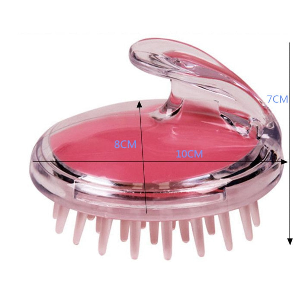 Silicone Scalp Massage Brush for Hair & Dandruff Care by HitMyNeed