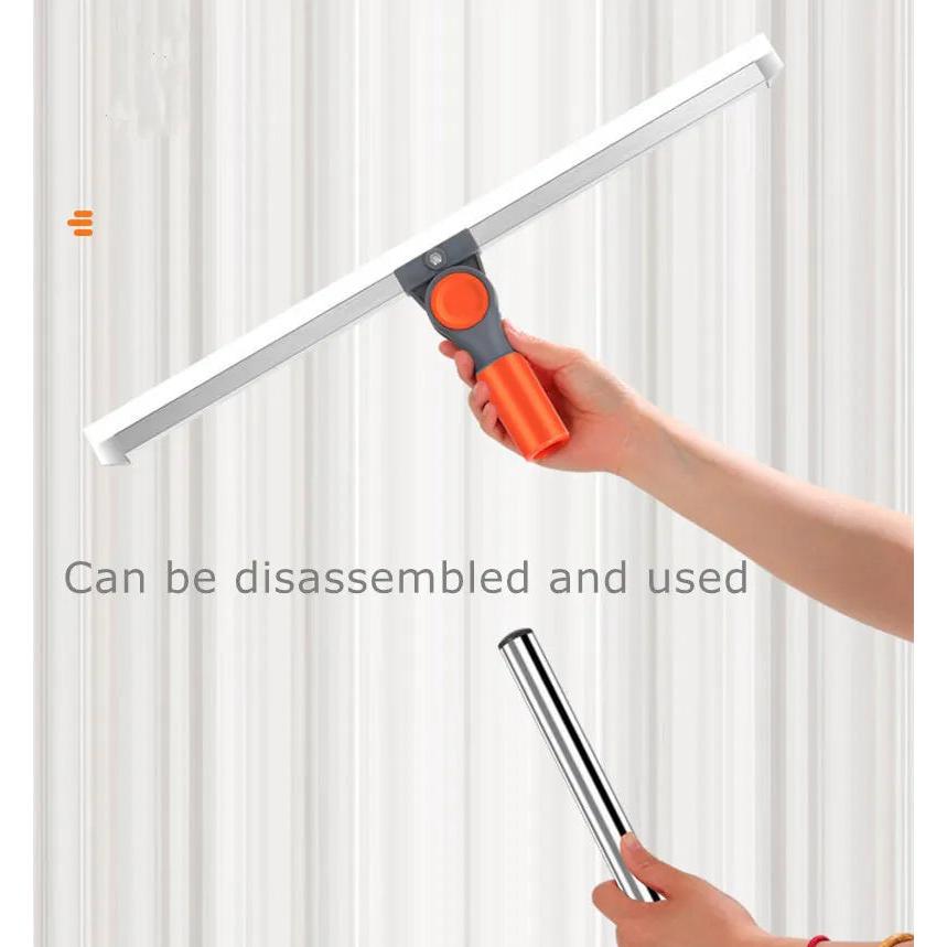 Silicone Scraper Broom & Glass Wiper with Extendable Handle by HitMyNeed