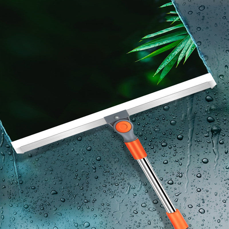 Silicone Scraper Broom & Glass Wiper with Long Handle by HitMyNeed