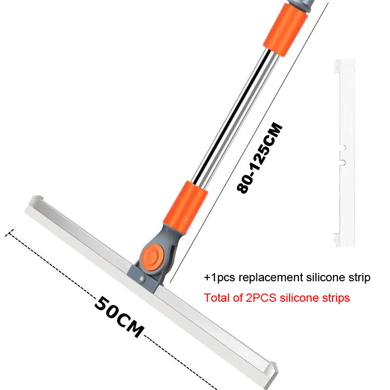 Silicone Scraper Broom & Glass Wiper with Long Handle by HitMyNeed