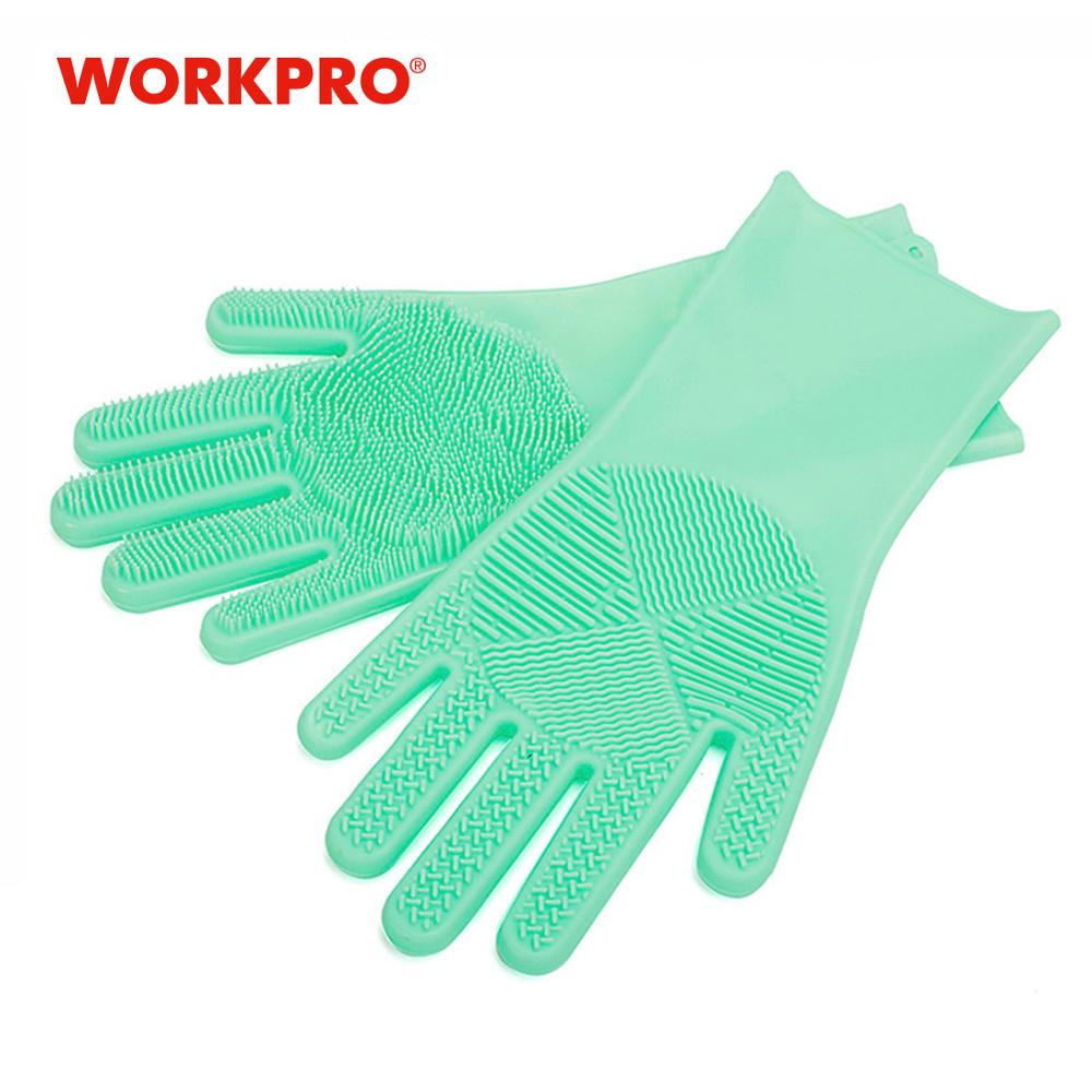 Silicone Scrubbing Gloves with Built‑In Brush (2 Pairs) by HitMyNeed