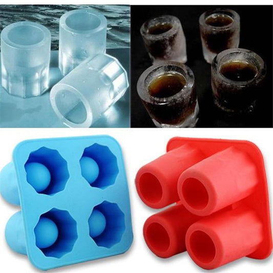 Silicone Shot Glass Ice Tray Mold - 4-Cavity by HitMyNeed