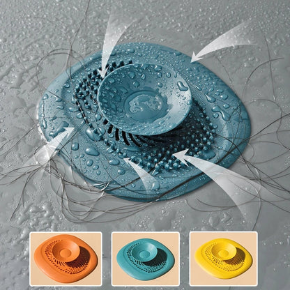 Silicone Sink Plug & Drain Hair Catcher Set by HitMyNeed