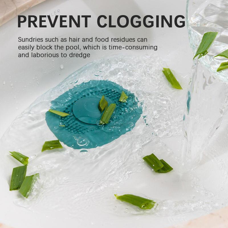 Silicone Sink Plug & Drain Hair Catcher Set by HitMyNeed