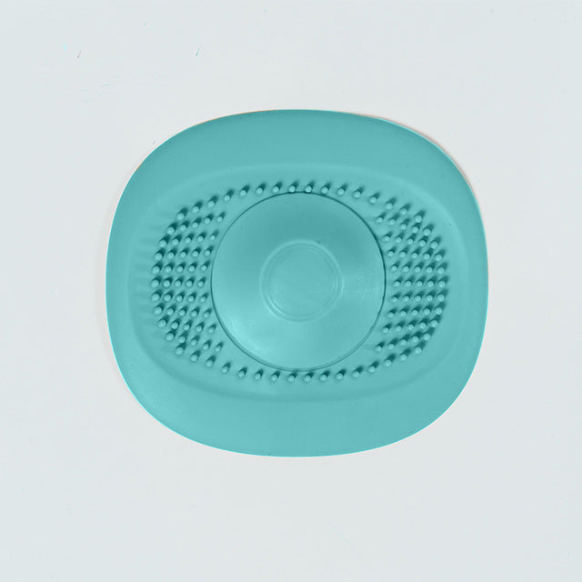 Silicone Sink Plug & Drain Hair Catcher Set green by HitMyNeed