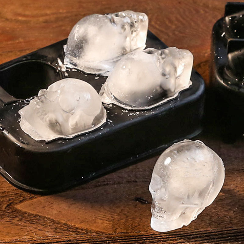 Silicone Skull Ice Mold Tray for 3D Ice Cubes by HitMyNeed