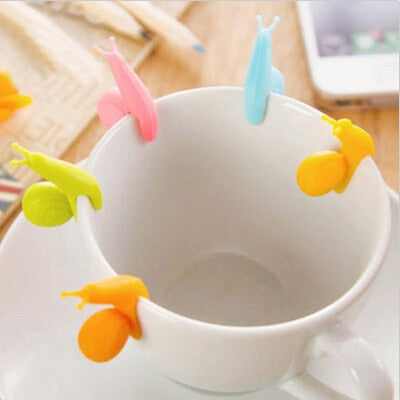 Silicone Snail Tea Bag Holders Set of 5 by HitMyNeed
