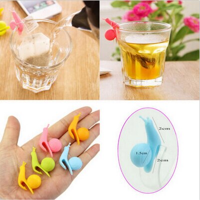 Silicone Snail Tea Bag Holders Set of 5 by HitMyNeed