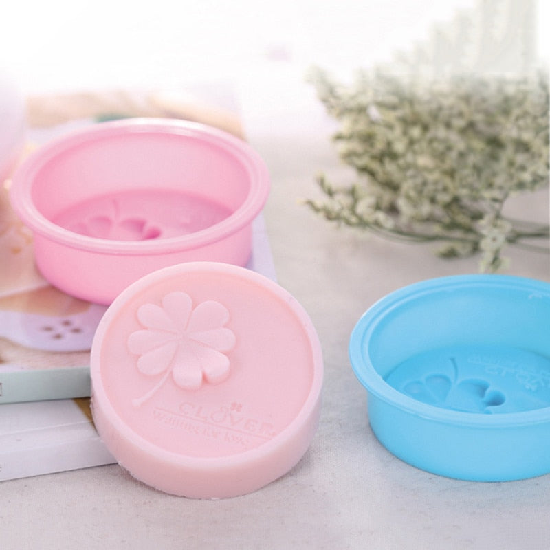 Silicone Soap and Candle Mold Round Clover Shape by HitMyNeed