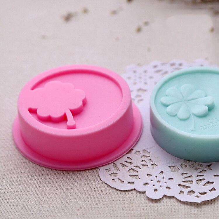 Silicone Soap and Candle Mold Round Clover Shape by HitMyNeed