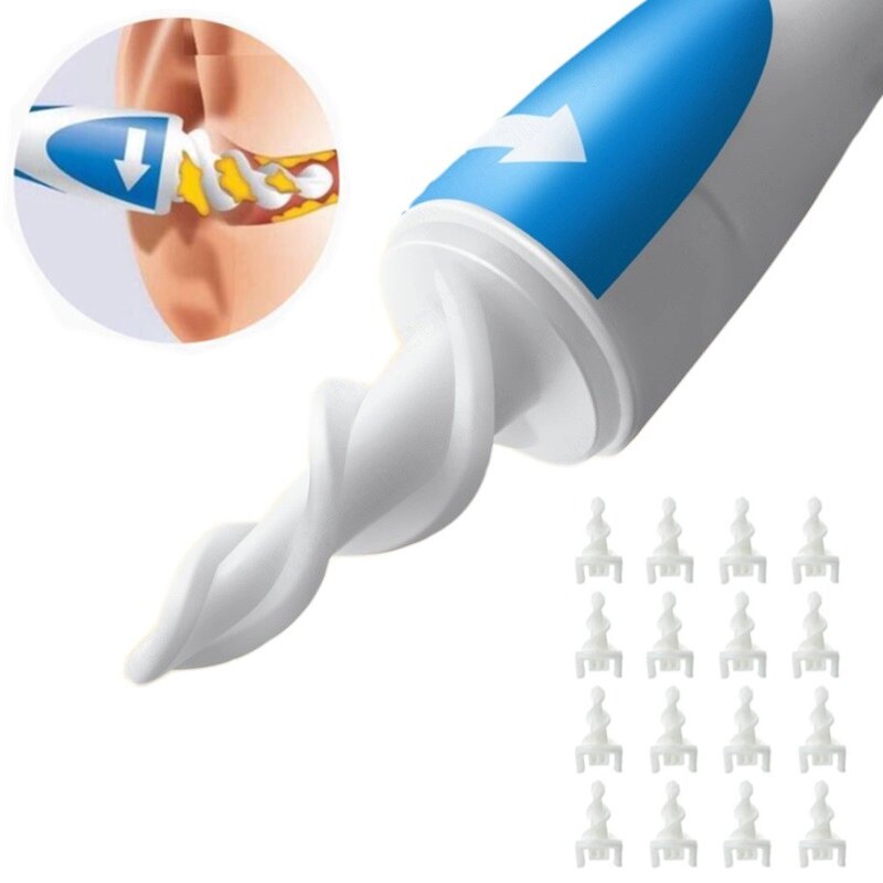 Silicone Spiral Ear Cleaner with 16 Tips by HitMyNeed