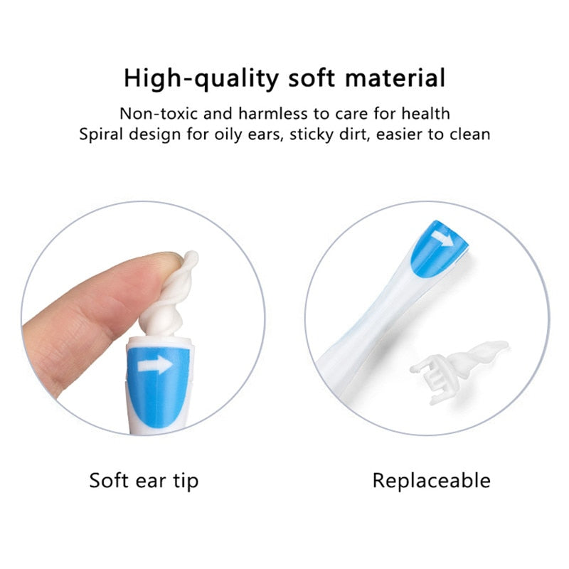 Silicone Spiral Ear Cleaner with 16 Tips by HitMyNeed
