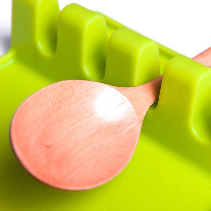 Silicone Spoon Rest Cooking Utensil Holder by HitMyNeed