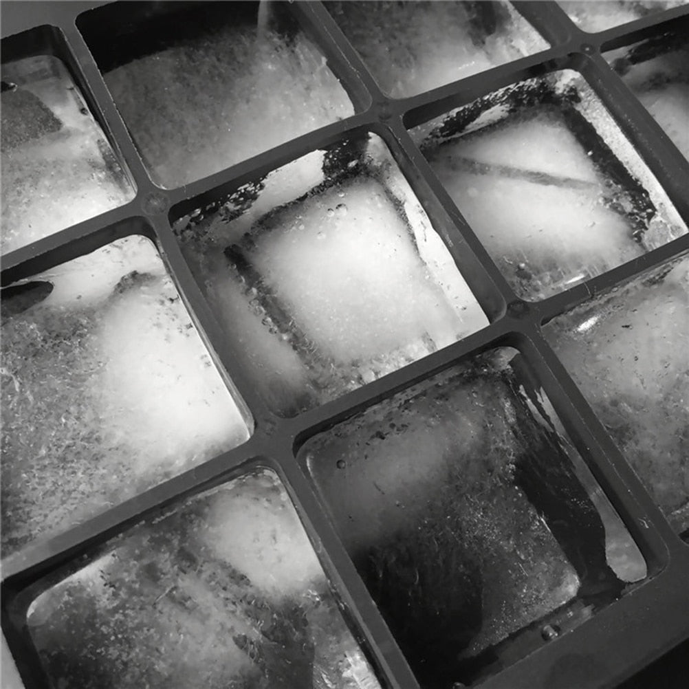 Silicone Square Ice Cube Tray Mold, 15 Cavities by HitMyNeed