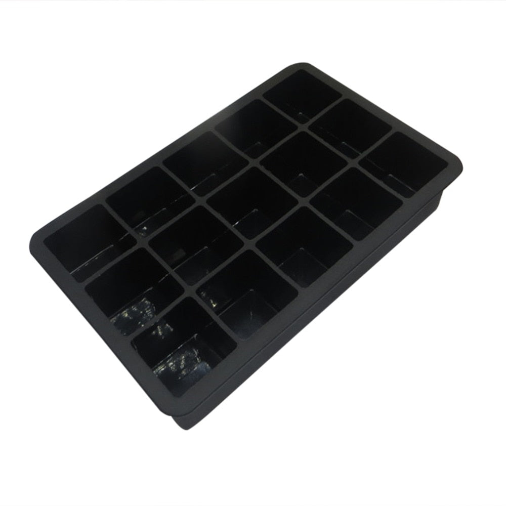 Silicone Square Ice Cube Tray Mold, 15 Cavities by HitMyNeed