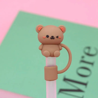 Silicone Straw Cap Cover for 6-8mm Straws style-4 by HitMyNeed