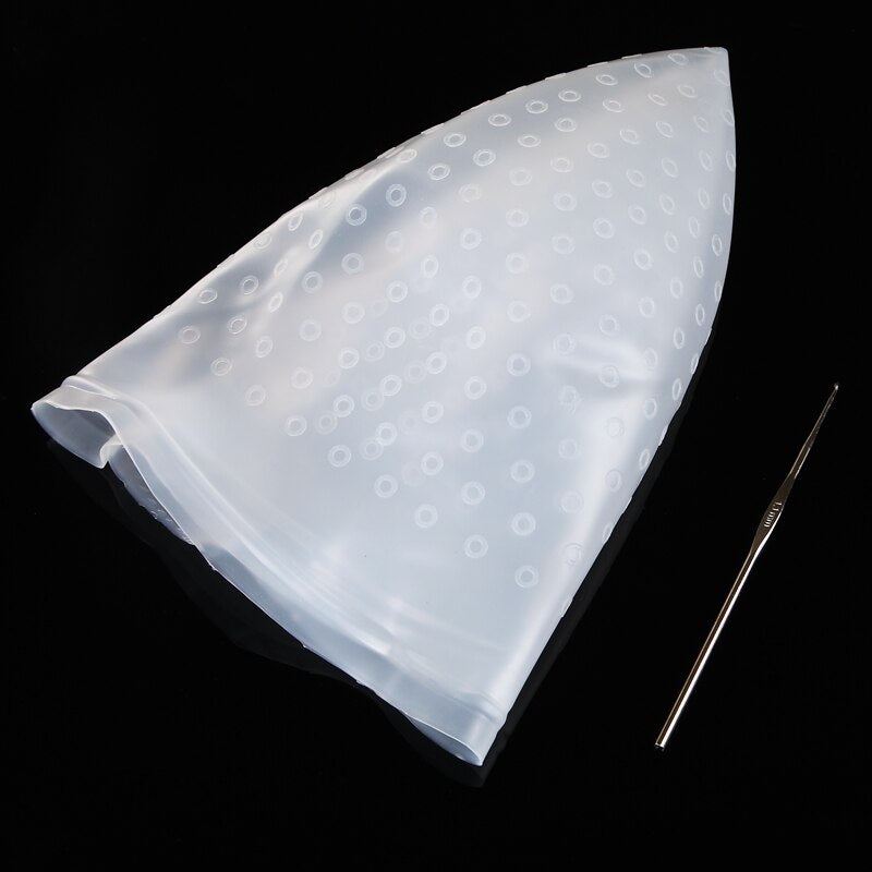 Silicone Streaking Cap with Hook for Hair Highlights by HitMyNeed