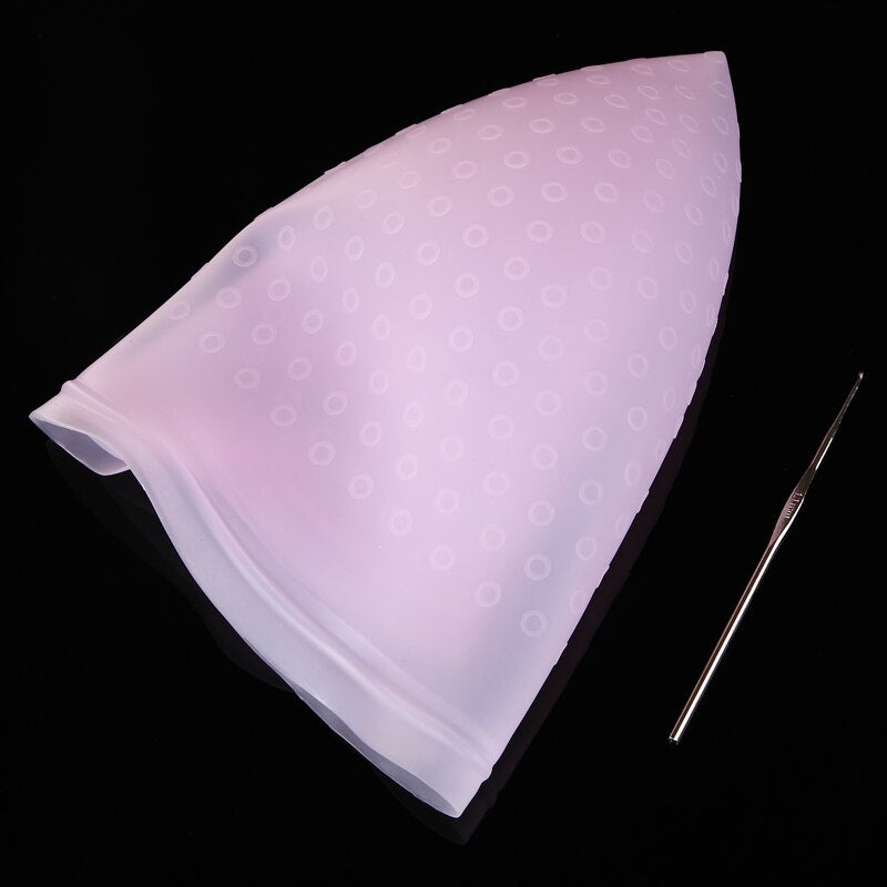 Silicone Streaking Cap with Hook for Hair Highlights by HitMyNeed