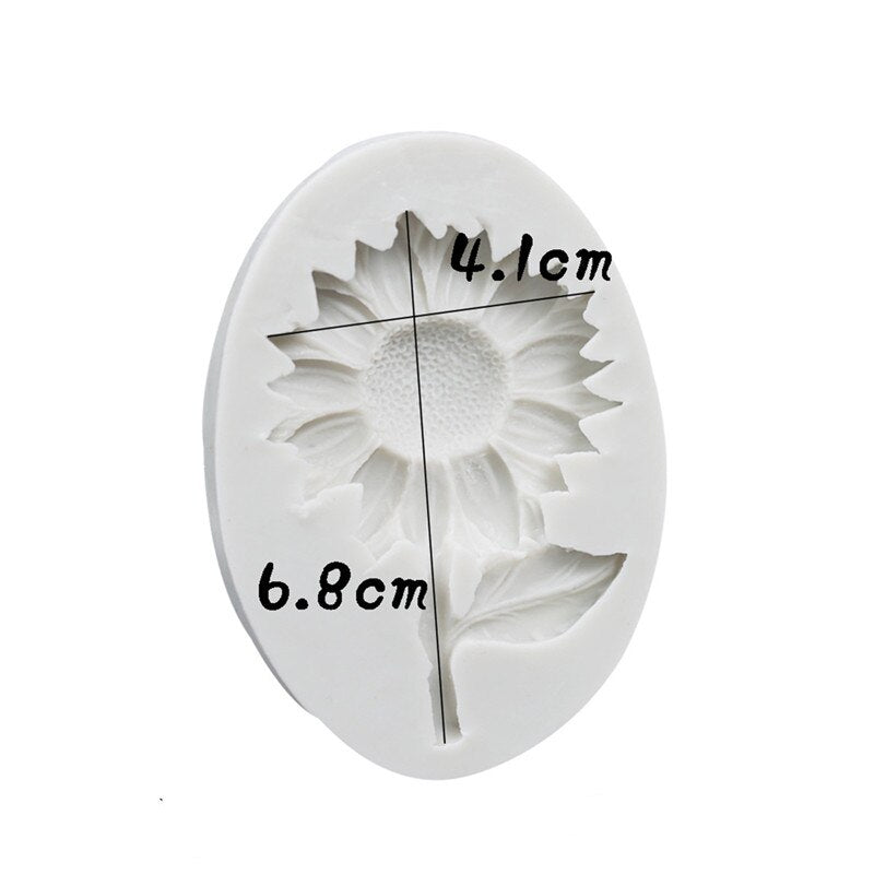 Silicone Sunflower Chocolate and Fondant Mold by HitMyNeed