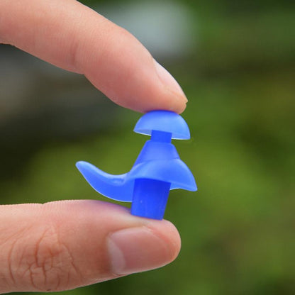 Silicone Swimming Earplugs with Case (1 Pair) by HitMyNeed