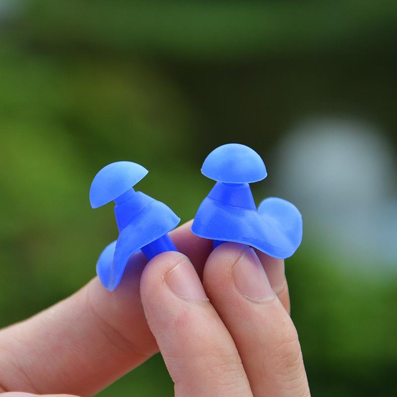 Silicone Swimming Earplugs with Case (1 Pair) by HitMyNeed