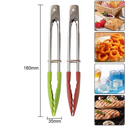 Silicone Tipped Kitchen Tongs Set (3 Pieces) by HitMyNeed