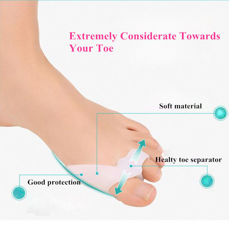 Silicone Toe Spreaders Gel Dividers for Bunion Relief by HitMyNeed