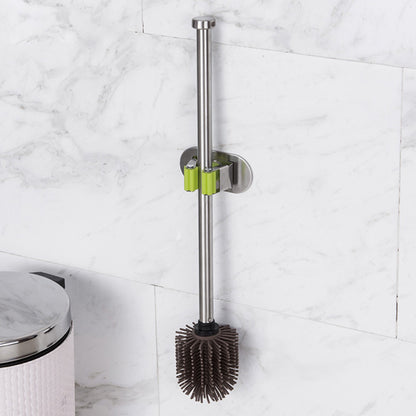 Silicone Toilet Brush with Stainless Steel Handle by HitMyNeed