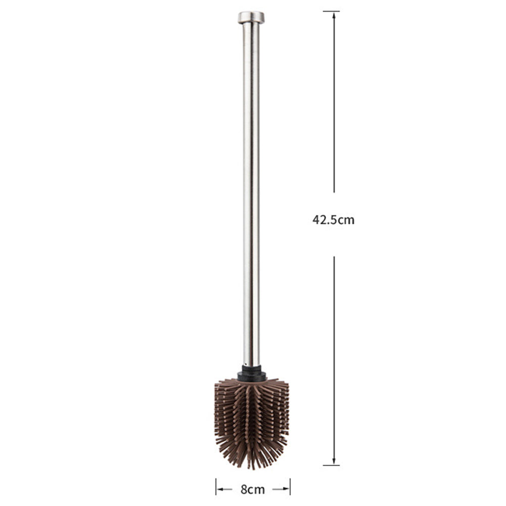 Silicone Toilet Brush with Stainless Steel Handle by HitMyNeed
