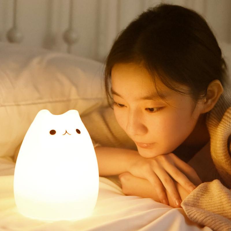 Silicone Touch Sensor Kitty Night Light by HitMyNeed
