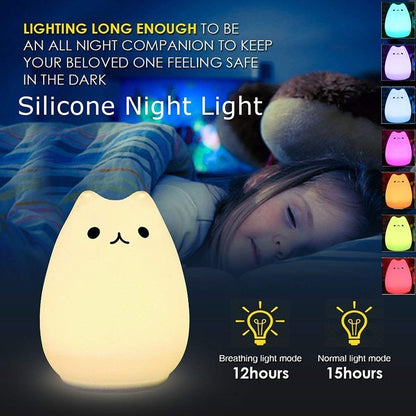 Silicone Touch Sensor Kitty Night Light by HitMyNeed