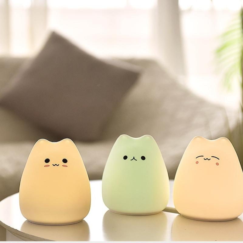Silicone Touch Sensor Kitty Night Light by HitMyNeed