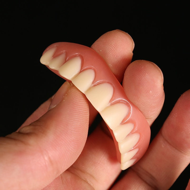 Silicone Upper & Lower Cosmetic False Teeth Veneers by HitMyNeed