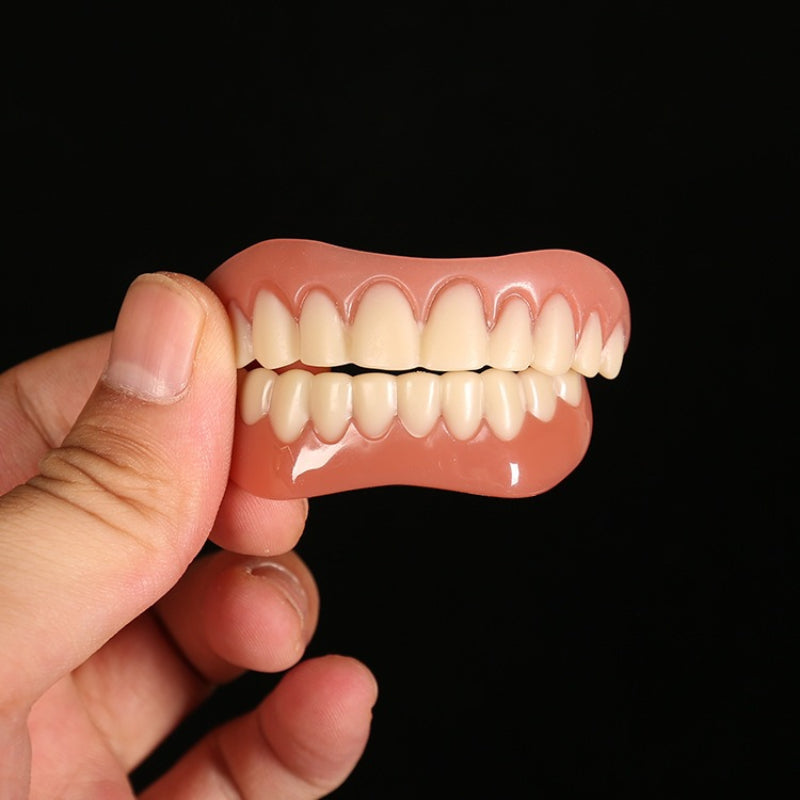 Silicone Upper & Lower Cosmetic False Teeth Veneers by HitMyNeed
