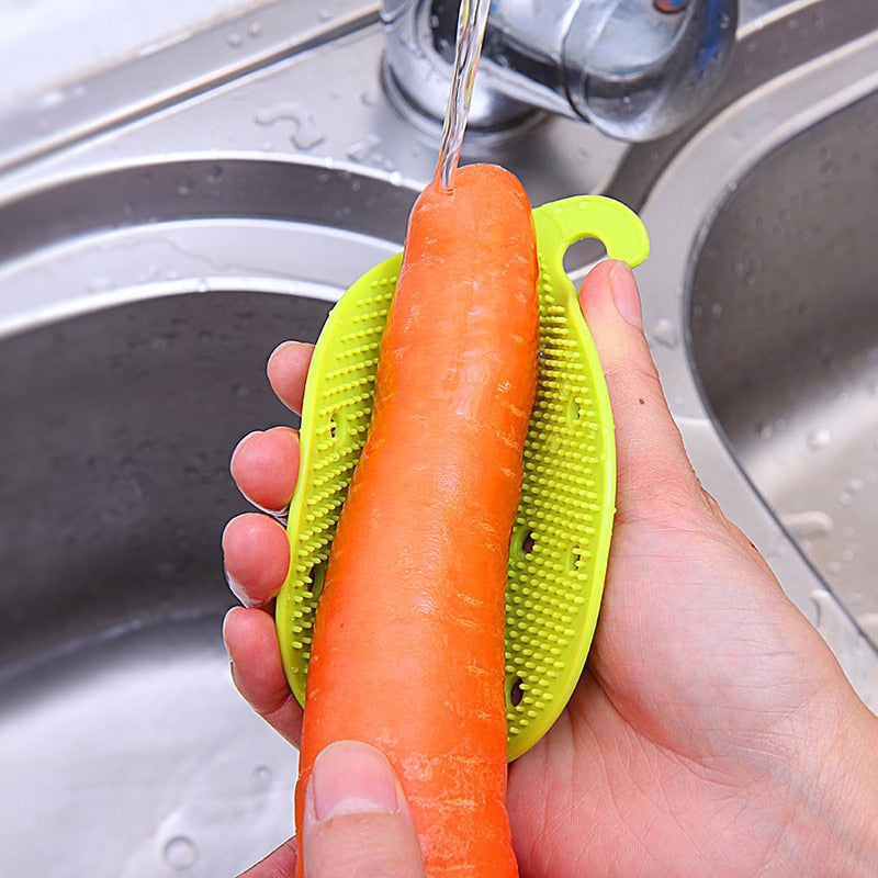 Silicone Vegetable Scrubber Cleaning Brush by HitMyNeed