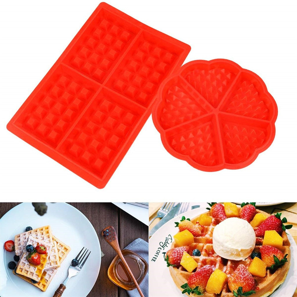 Silicone Waffle Mould Set Non-Stick (2pcs) by HitMyNeed