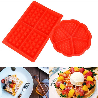 Silicone Waffle Mould Set Non-Stick (2pcs) by HitMyNeed