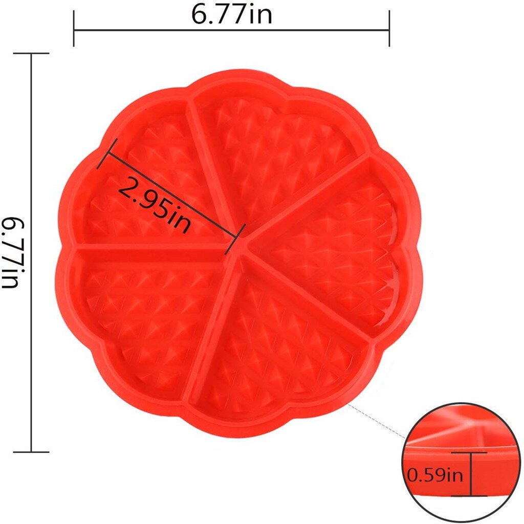 Silicone Waffle Mould Set Non-Stick (2pcs) by HitMyNeed
