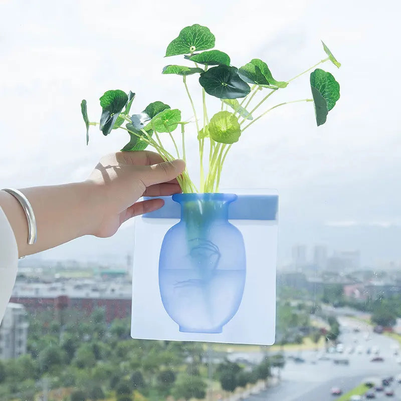 Silicone Wall Vase for Glass, Fridge & Windows by HitMyNeed