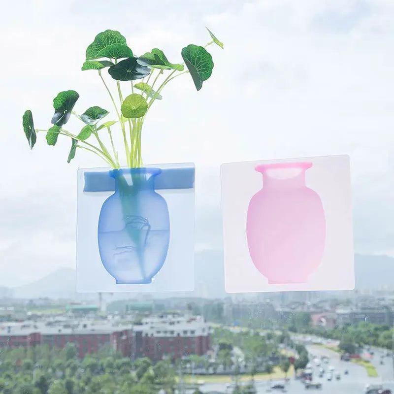Silicone Wall Vase for Glass, Fridge & Windows by HitMyNeed