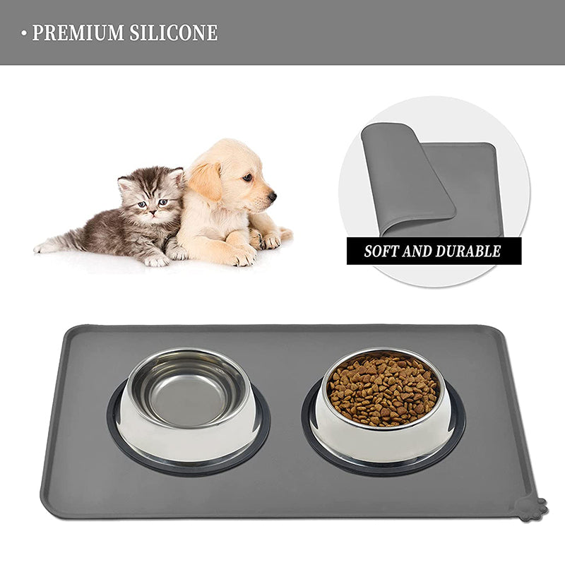 Silicone Waterproof Dog Food Mat 48 x 30 cm by HitMyNeed