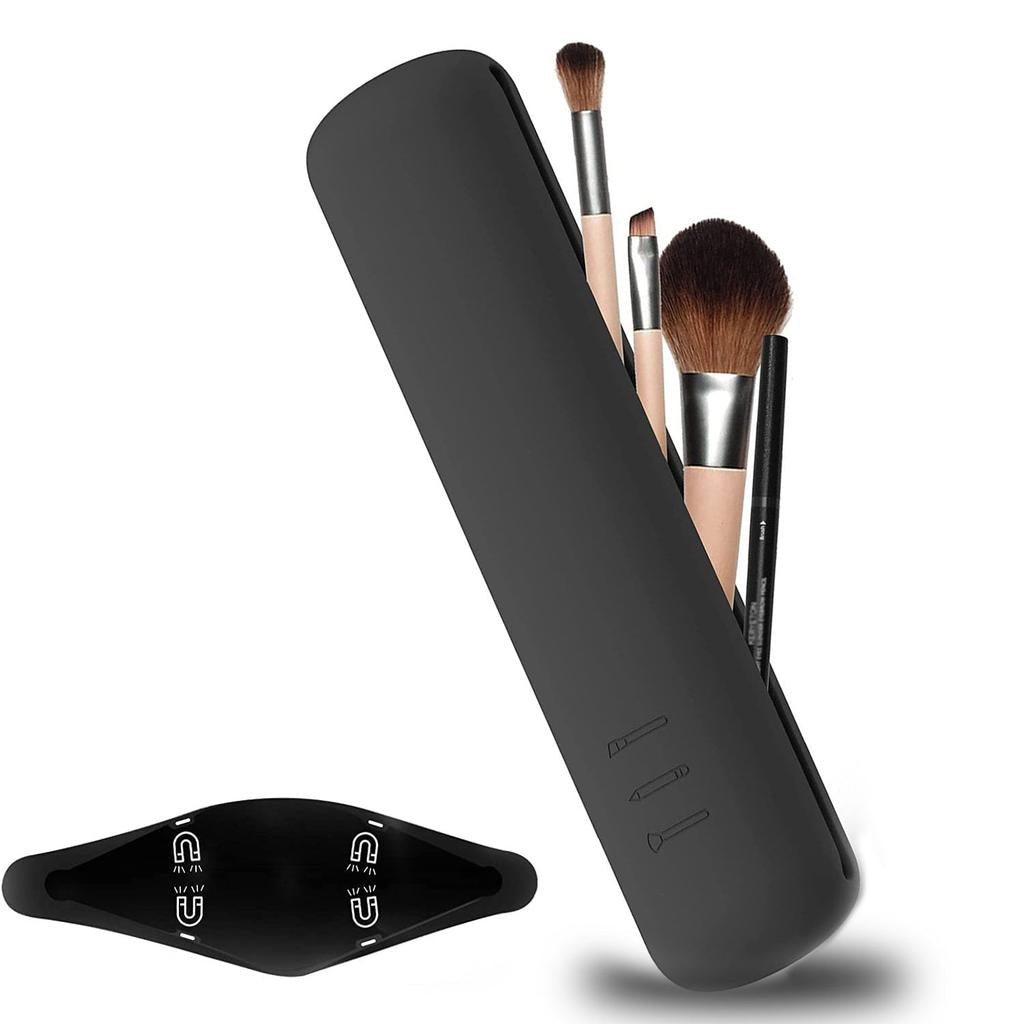 Silicone Waterproof Makeup Brush Travel Case black by HitMyNeed