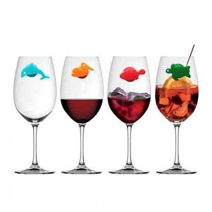 Silicone Wine Glass Charms Set, 12 Piece by HitMyNeed