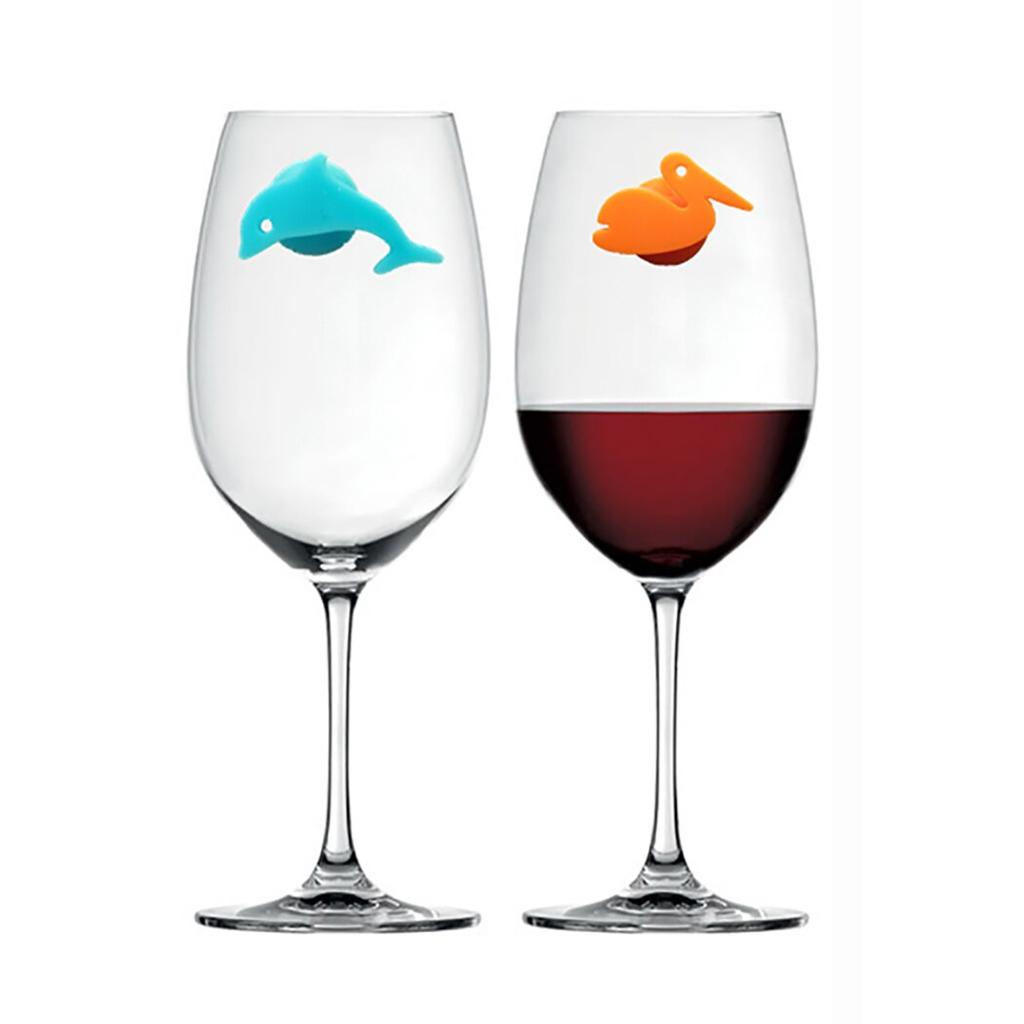 Silicone Wine Glass Charms Set, 12 Piece by HitMyNeed