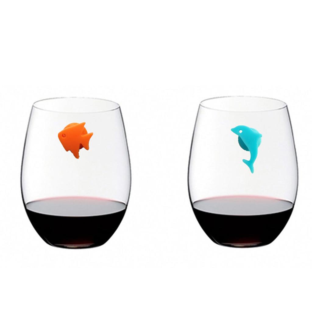 Silicone Wine Glass Charms Set, 12 Piece by HitMyNeed