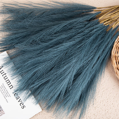 Silk Artificial Pampas Grass Decor Set (5 Stems) dark-blue by HitMyNeed