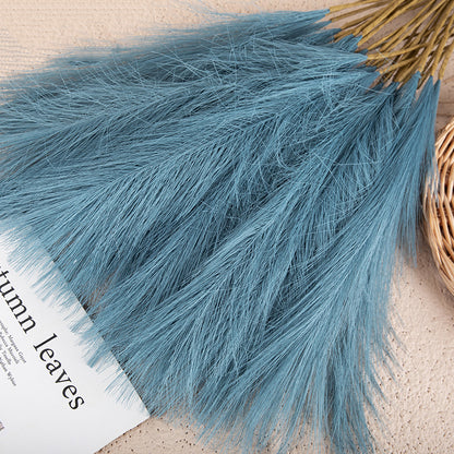 Silk Artificial Pampas Grass Decor Set (5 Stems) light-blue by HitMyNeed